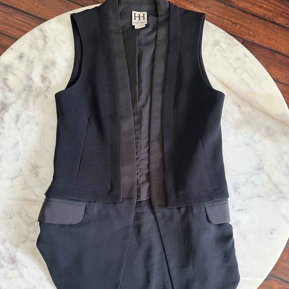 Haute hippie tuxedo style vest